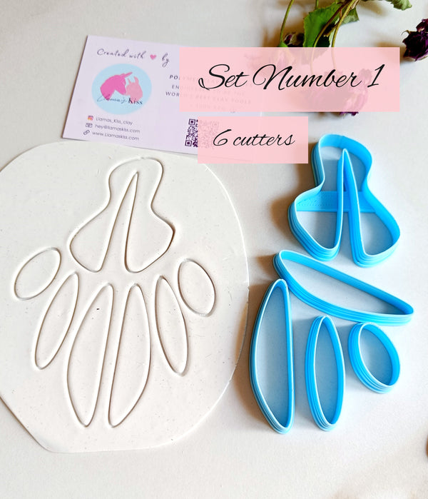 Minimalist Earring Cutter Sets, Geometric Earring Molds Packs, Unique Earring Shapes - Set of beautiful, natural and organic Clay Molds