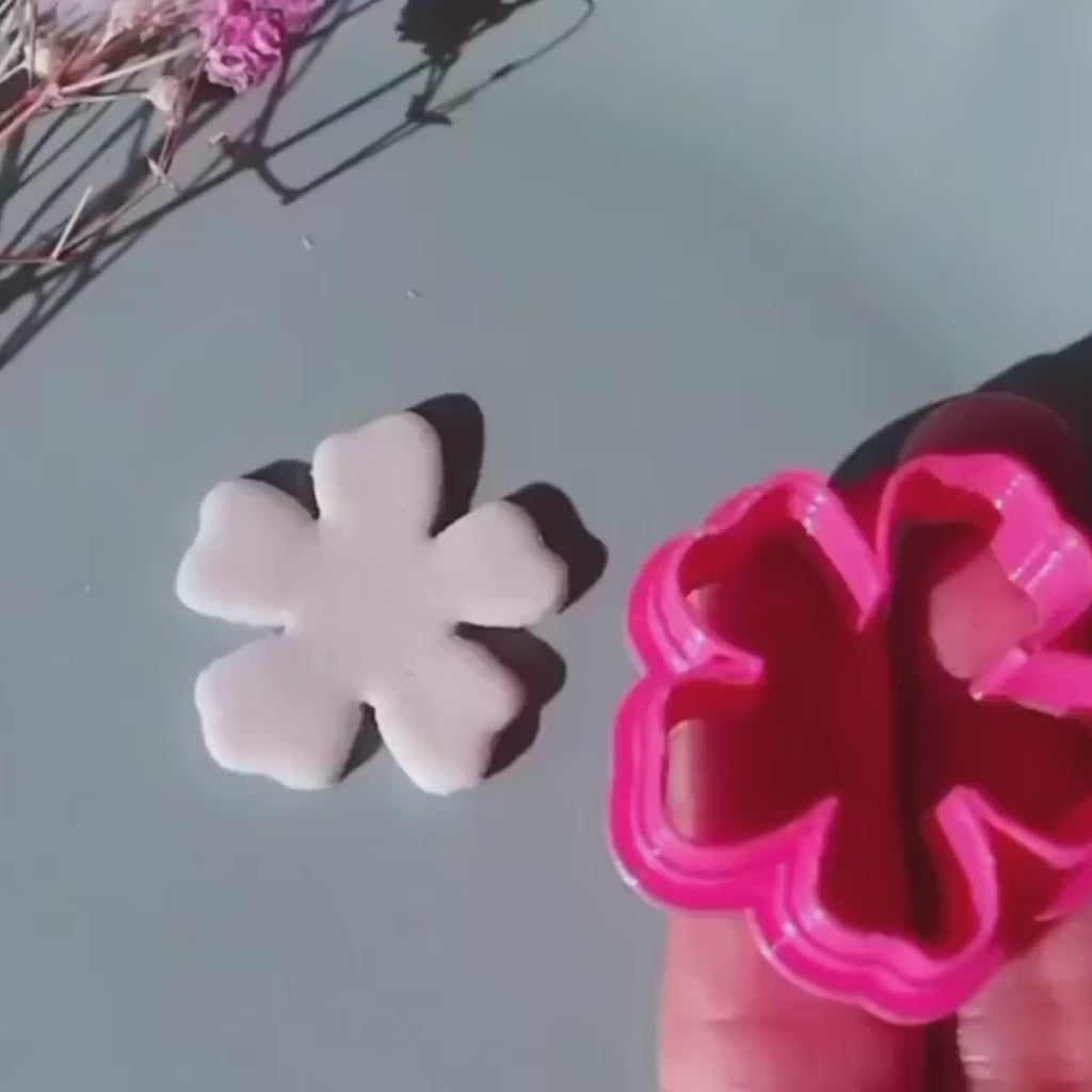 Cherry Blossom Flower Polymer Clay cutter  | 3D printed flower earring mold | Organic clay supplies | DIY earring tool | Sakura Flower mold
