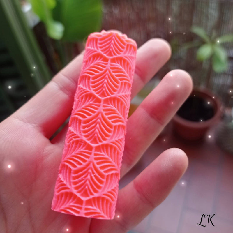 Floral Clay texture roller | polymer clay Leaves patterns | Polymer Clay Stamps | Embossing Clay texture roller | Textures | Leaves print