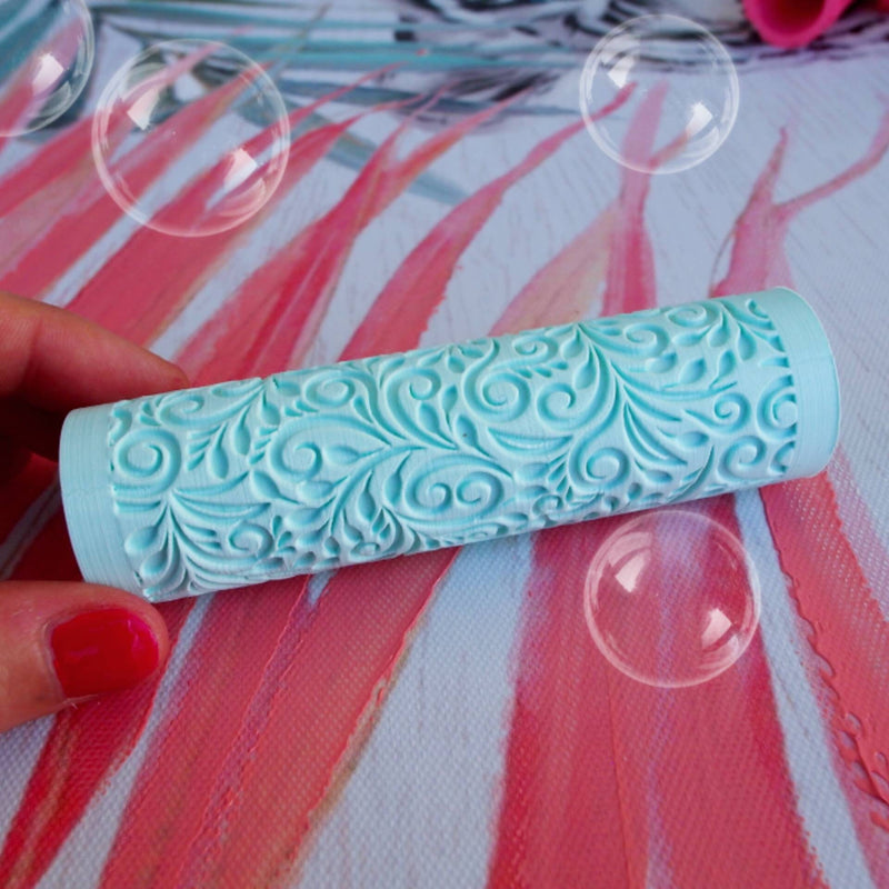 Floral Clay Texture rollers | polymer clay patterns | Embossing Polymer Clay Stamps | Clay texture roller | Floral print | Leaves print