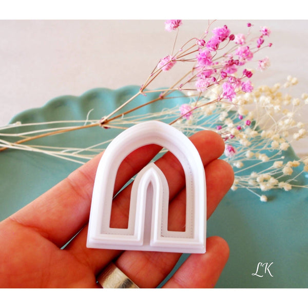Moroccan Arc Bow Polymer Clay Cutter | Polymer clay earring molds | Window Frame Clay tool | Jewelry making  | Organic Clay Cutters / Arc N1