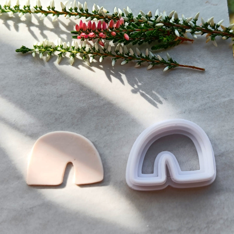 Asymmetrical Arc Bow Polymer Clay Cutter | Polymer clay earring molds | Polymer Clay tool | Polymer Clay Supplies Jewelry Making / Arc N8