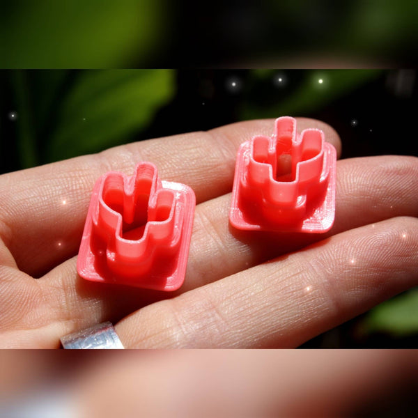 Cactus Polymer Clay cutter | 3D printed earring mold | Organic shape clay supplies | DIY earring tool | Polymer clay cactus earrings