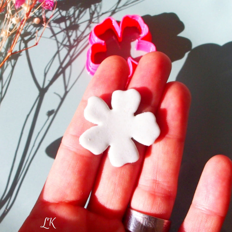 Cherry Blossom Flower Polymer Clay cutter  | 3D printed flower earring mold | Organic clay supplies | DIY earring tool | Sakura Flower mold