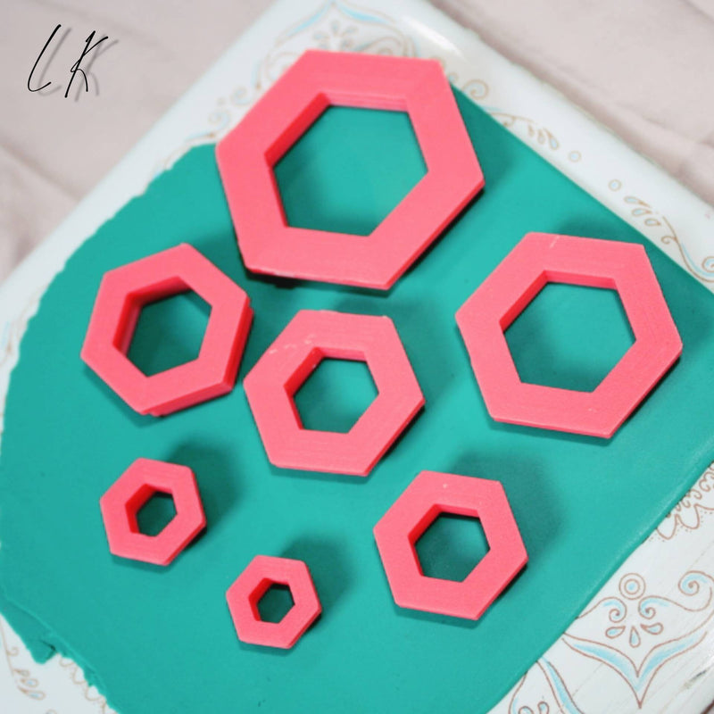 Hexagon Clay Cutters & Circle Clay Cutters For Earrings