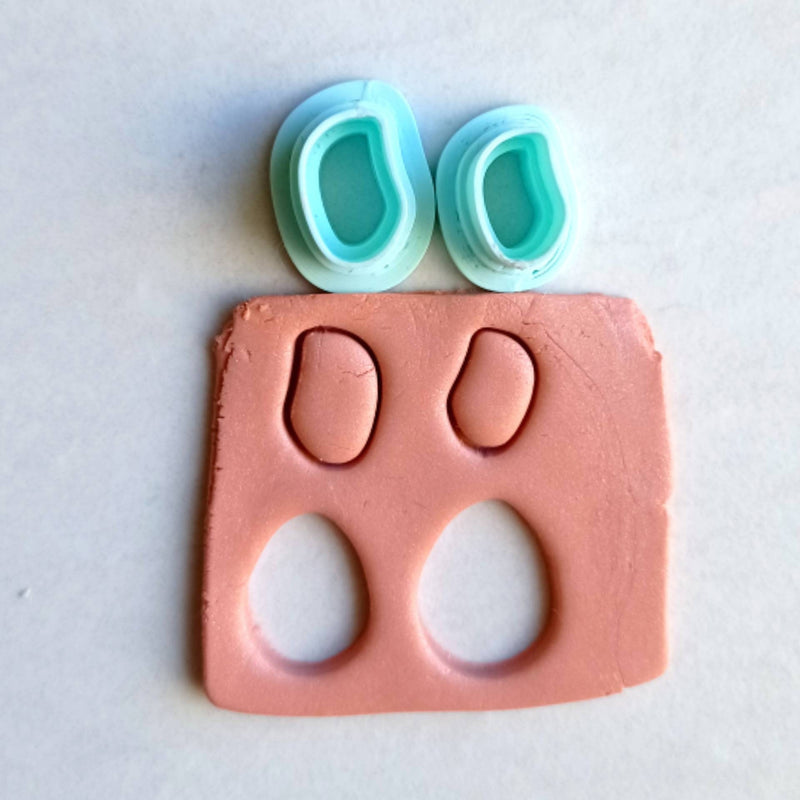 Natural Stone Polymer Clay Cutter  | 3D printed earring mold | organic shape clay supplies | DIY earring tool | Asymmetrical earrings cutter